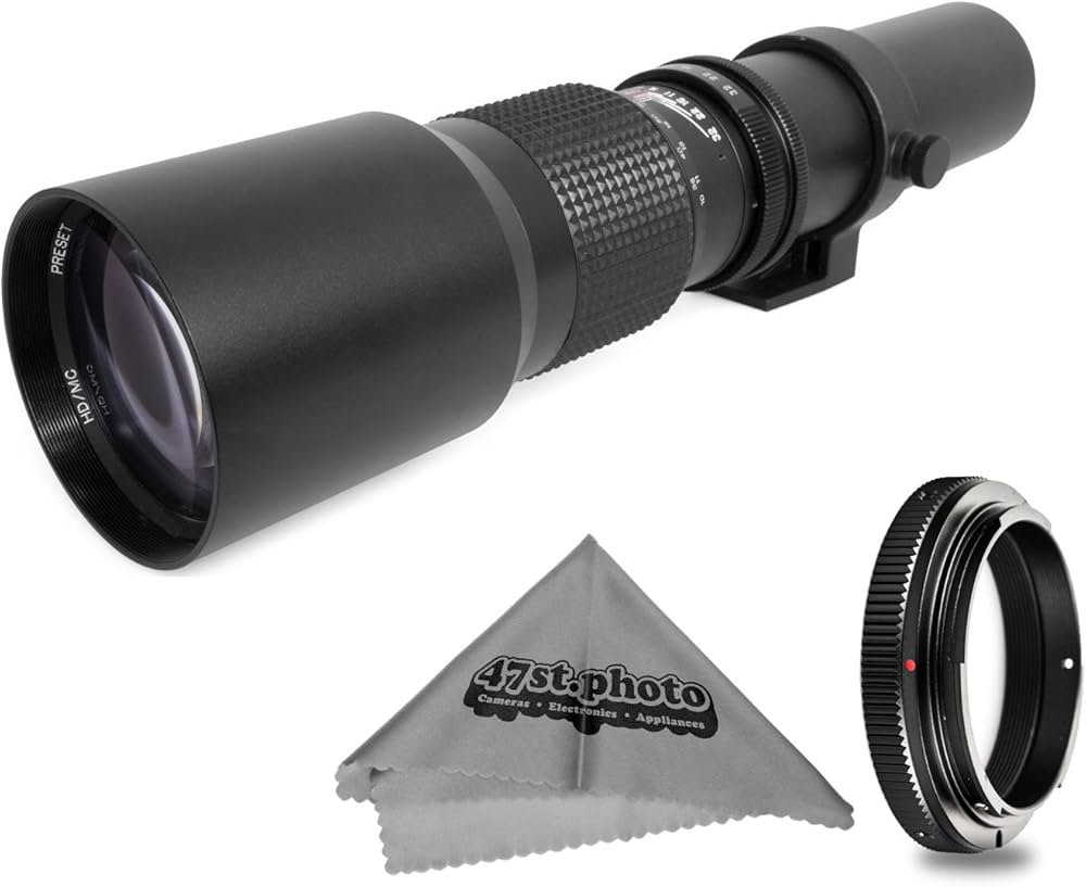 Amazon.co.jp: スーパー500 mm手動プリセット望遠ズームレンズfor