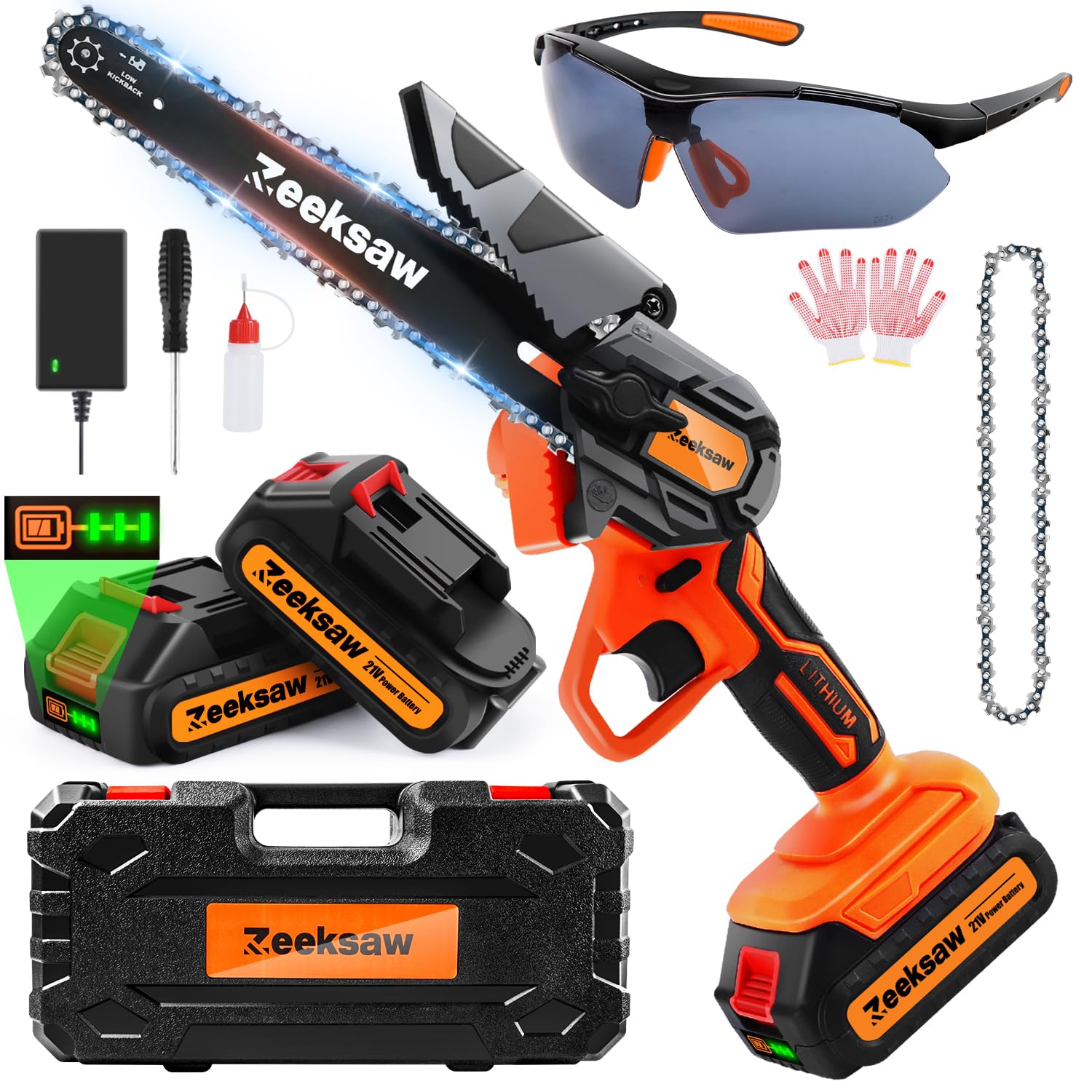 Amazon.com: ZEEKSAW Mini Chainsaw 6 Inch Cordless, Super Handheld
