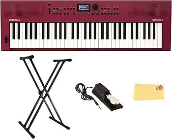 Amazon.com: Roland GO:KEYS 3 Red Music Creation Keyboard Bundle