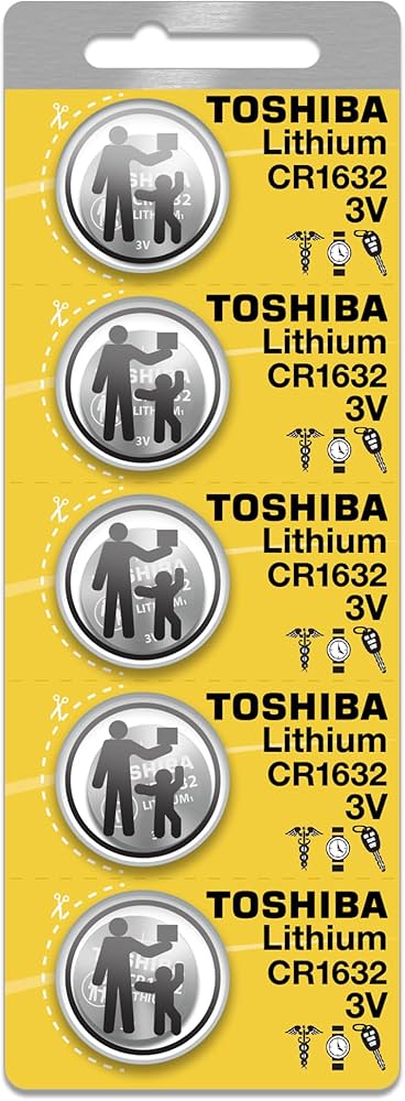 Amazon.com: Toshiba CR1632 Battery 3V Lithium Coin Cell (5
