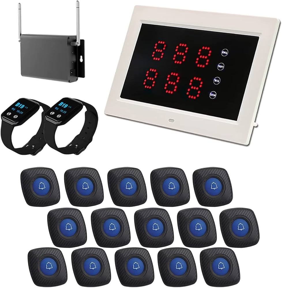 Amazon.co.jp: FLYDOG ワイヤレス呼び出しベル 飲食店 業務用スタッフ