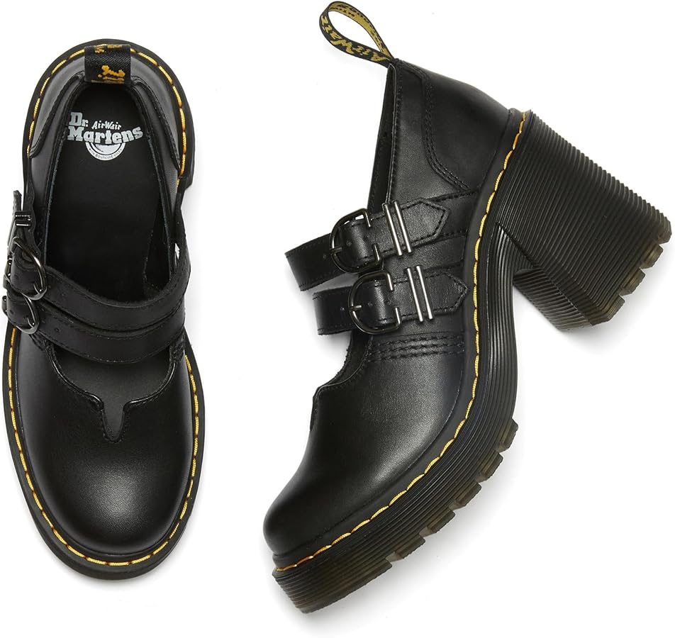 Amazon.com | Dr. Martens, Womens Eviee Heeled Shoe, Black Sendal