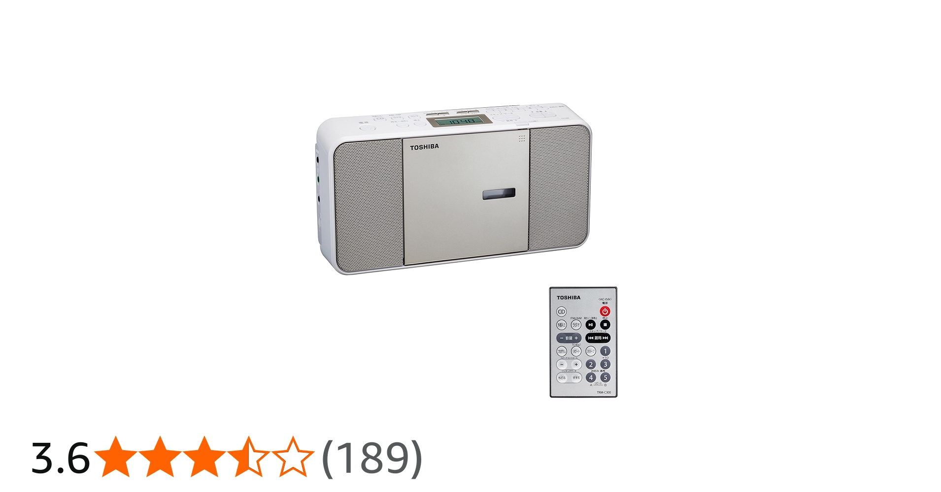 Amazon.co.jp: 東芝 CDラジオ TY-C300(N) リモコン付 スリムボディ