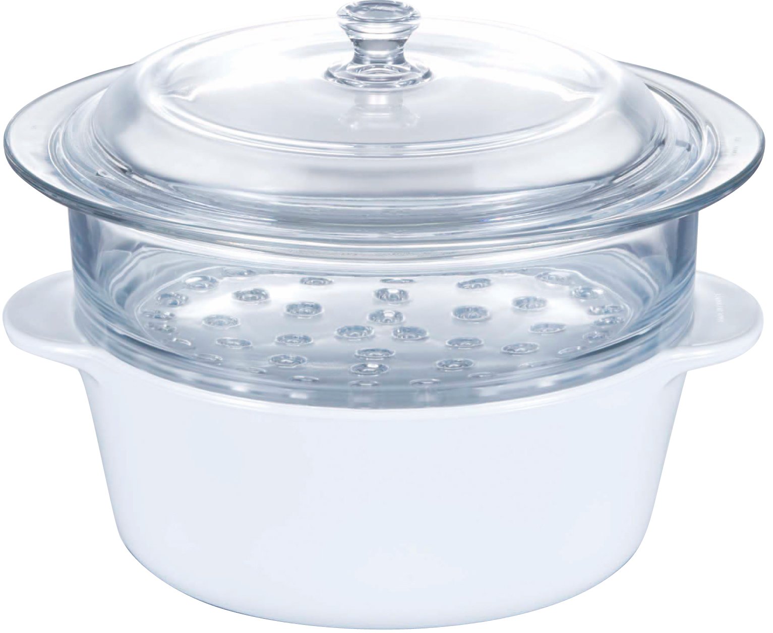 MK.】リュミナルク ヴィトロ 両手鍋 2L IH可 スチーマー付き MK