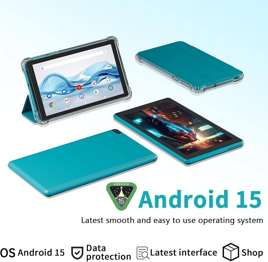 Amazon.com : IWEGGO Android 15 Tablet with Case, 7 Inch 8GB RAM+
