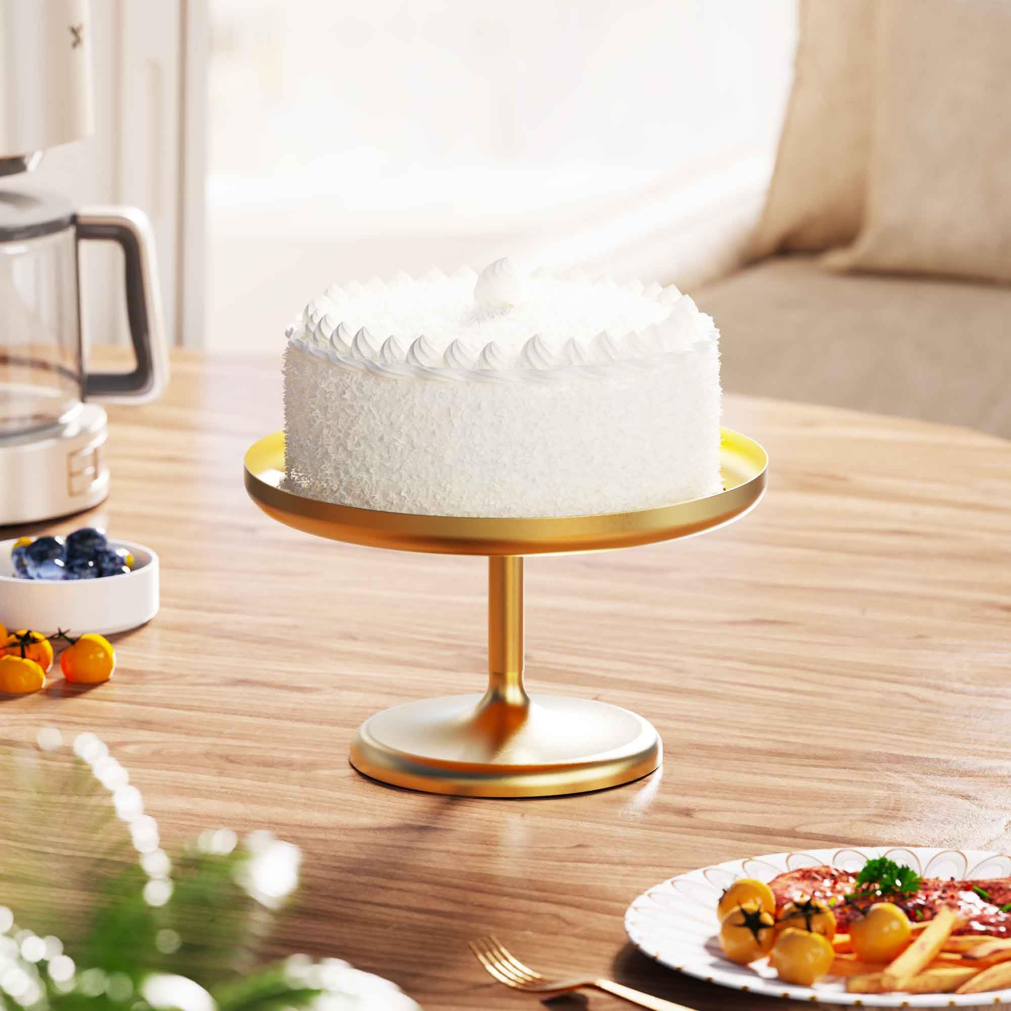 Amazon｜10インチ ゴールドケーキスタンド ラウンドカップケーキ