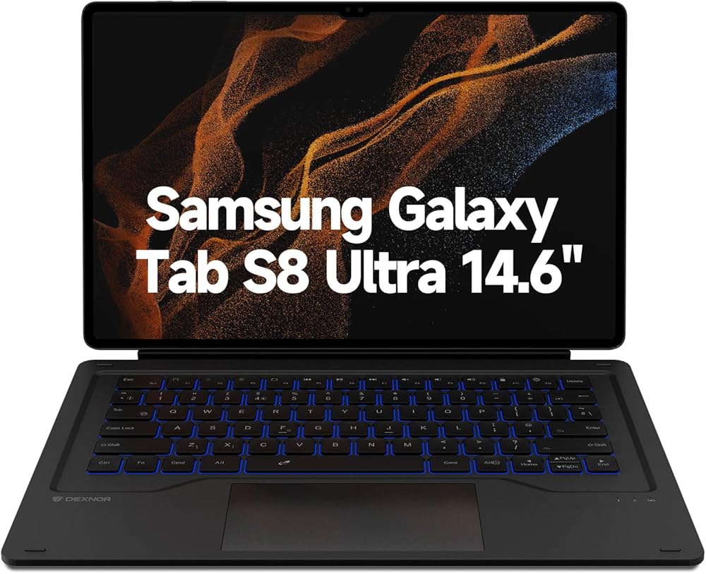 Dexnor Keyboard Case for Samsung Galaxy Tab S8 Ultra 14.6 Inch
