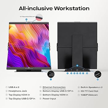 Amazon.co.jp: Geminos デュアル モバイルモニター 24インチ FHD1080P