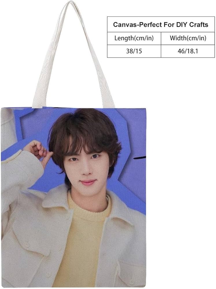 Amazon.co.jp: BTS-jin トートバッグ キャンバス 肩掛け 大容量 周辺
