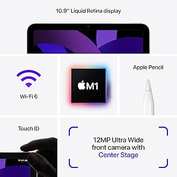 Apple iPad Air (5th Generation): with M1 chip, 10.9-inch Liquid