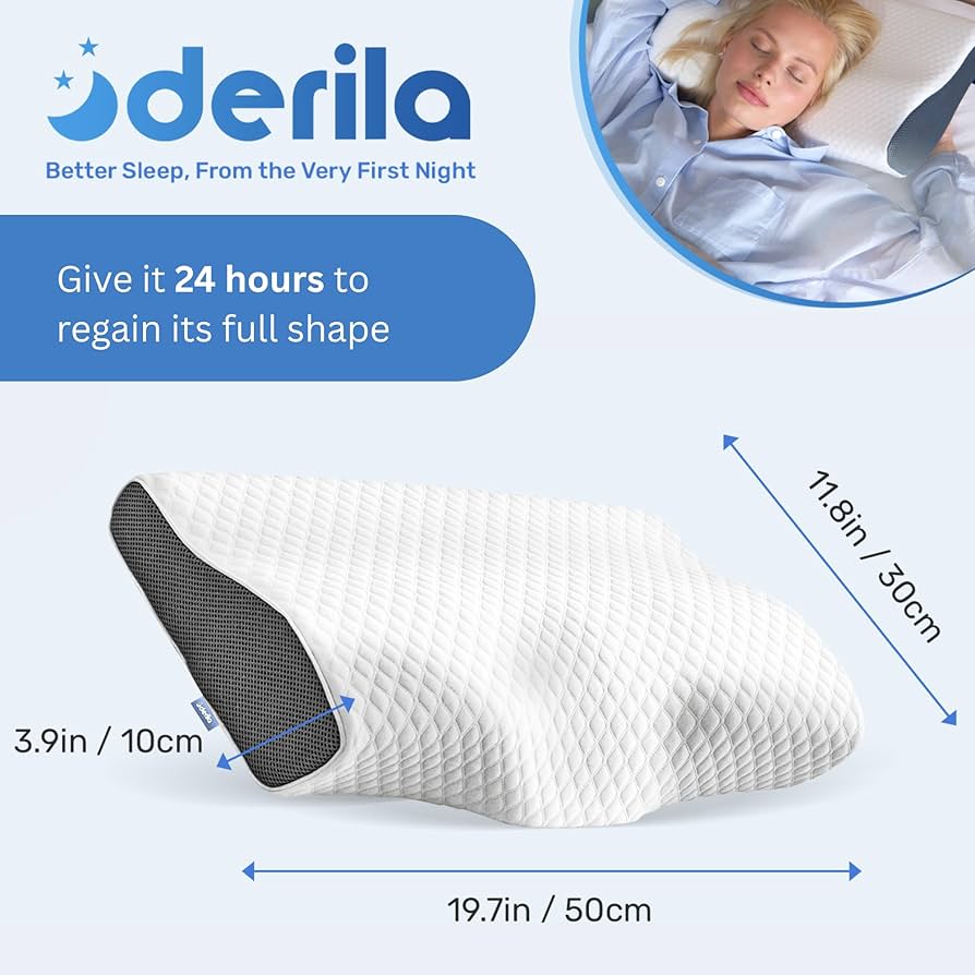 Amazon｜Derila 頸椎ネックピロー 睡眠用 2個パック - 背中、胃、横に