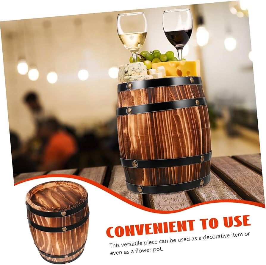 Amazon.co.jp: FRCOLOR 木製ワイン樽装飾 オークウイスキー木樽工芸