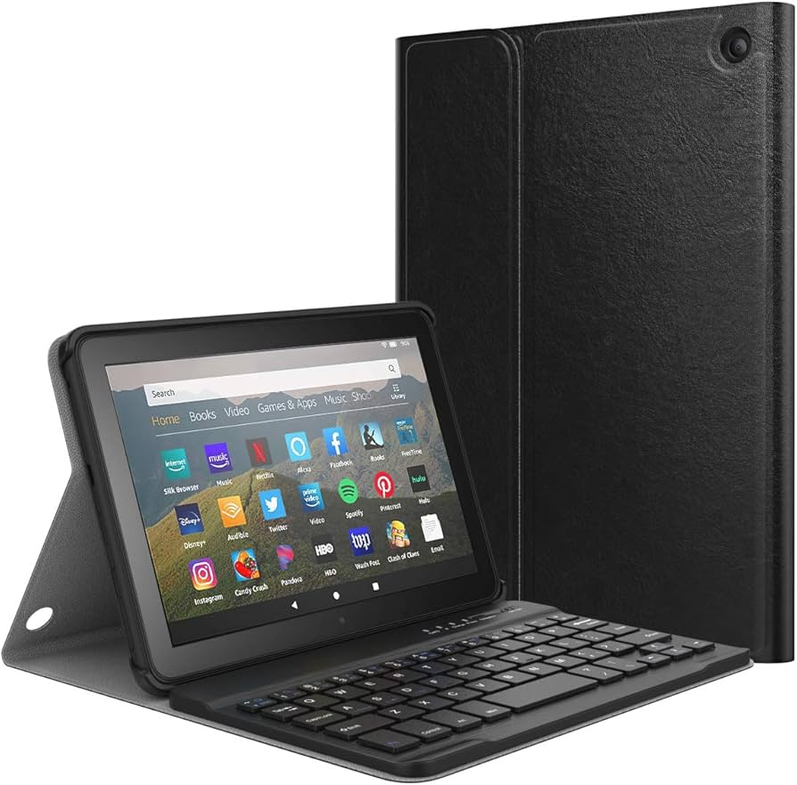 Amazon.co.jp: Fire HD 8 2020 キーボード付き ケース ATiC New Fire