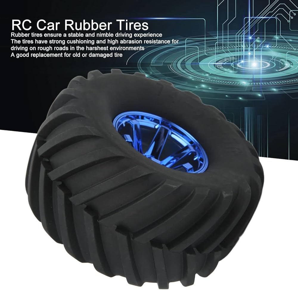 Amazon.co.jp: 4 個 1/10 RC モンスタートラックホイールとタイヤ