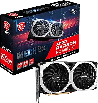 Amazon.com: MSI Radeon RX 6600 XT MECH 2X 8G OC Gaming Graphics