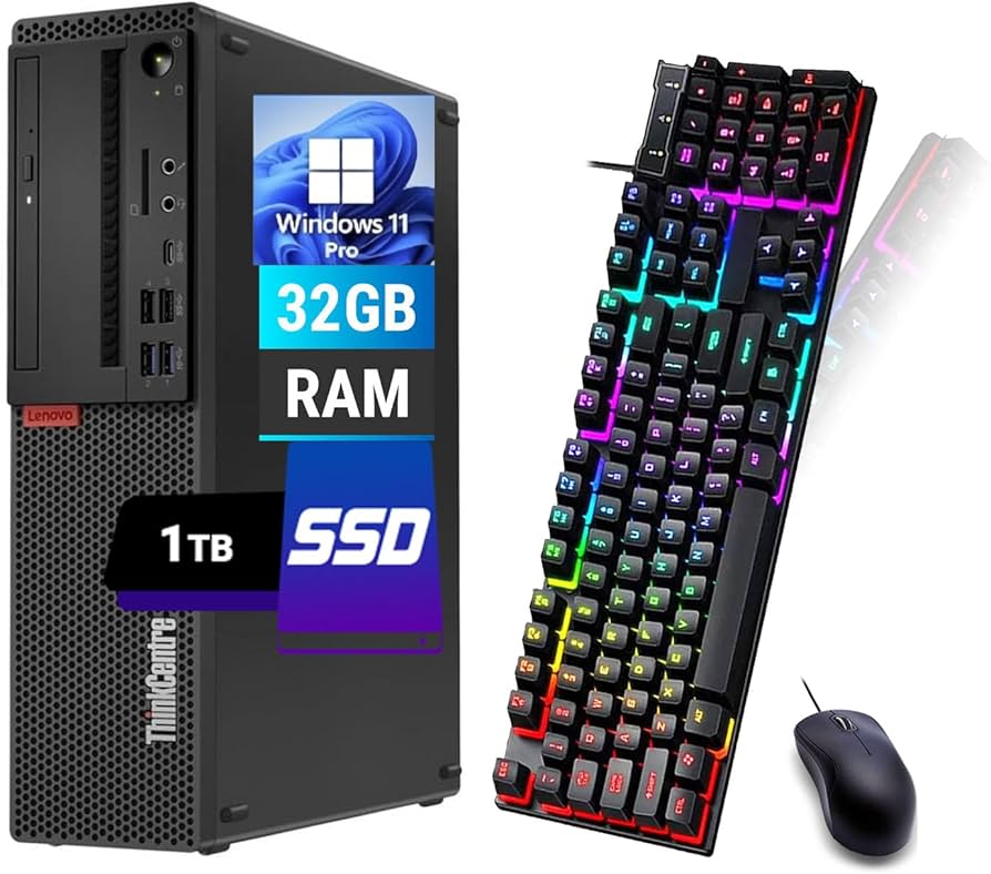 Amazon.com: Lenovo ThinkCentre M720S SFF PC Desktop Computer, Core