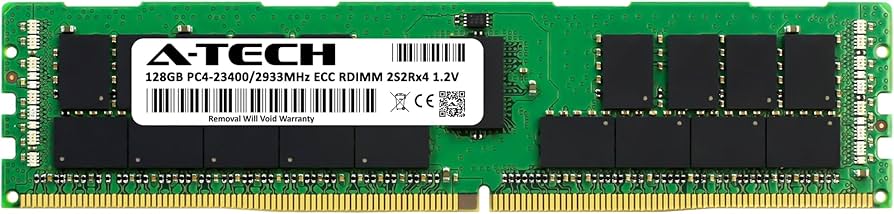 A-Tech 128GB DDR4 2933MHz PC4-23400 ECC RDIMM 4Rx4 (3DS 2S2Rx4