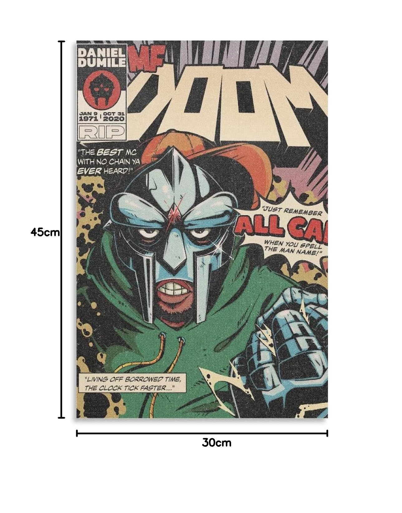 Amazon.co.jp: MF Doom レトロポスター&プリント キャンバスウォール
