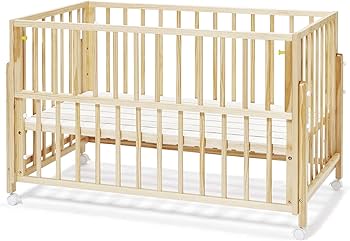 Amazon.co.jp: yamatoya キホン ベビーベッド ナチュラル スライド