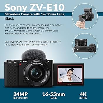 Amazon.com : Sony ZV-E10 APS-C Mirrorless Camera with E PZ 16-50mm