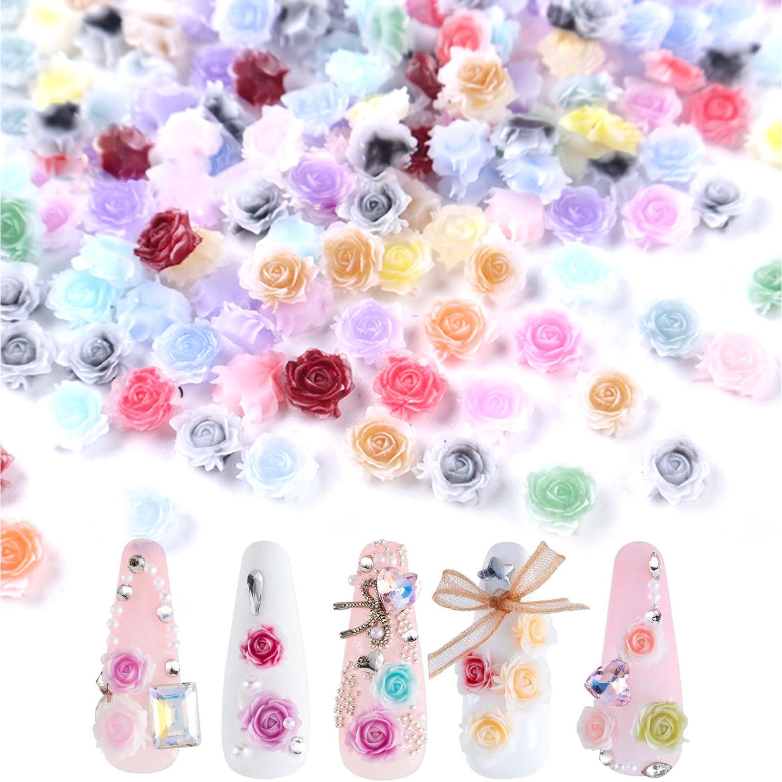 Amazon.co.jp: PAVIKE 薔薇 ネイルパーツ 花 ネイルパーツ セット 立体