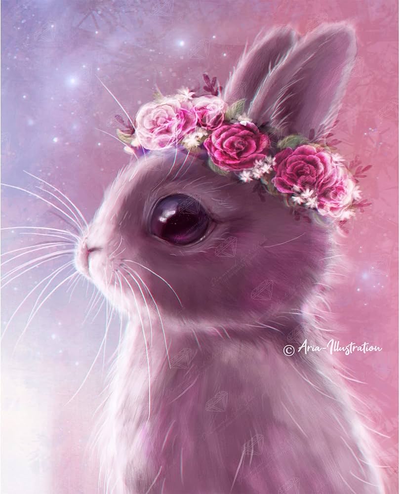 Amazon.com: DIAMOND ART CLUB Fairy Bunny Diamond Painting Kit, Fun