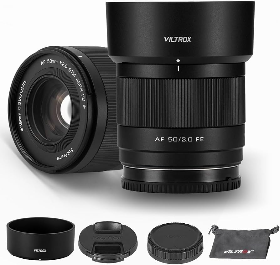 Amazon.com : VILTROX AF 50mm F2 FE-Mount Lens for Sony, 50mm f/2.0