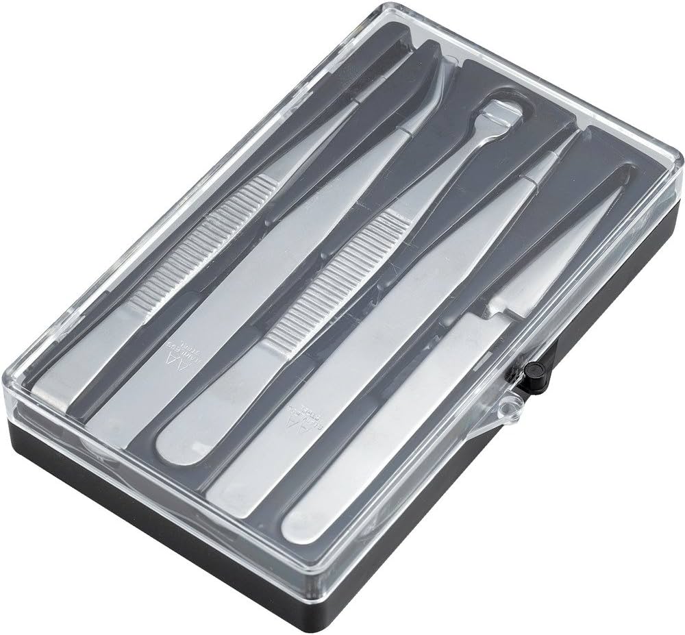 Amazon | トラスコ中山(TRUSCO) ステンレス製ピンセット 5本組セット