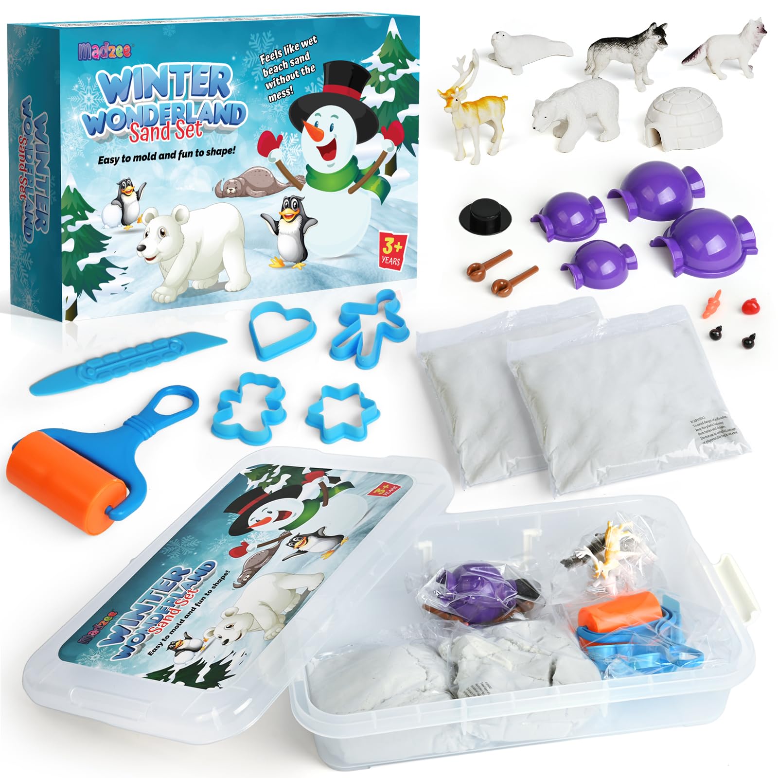 Amazon.co.jp: Madzee Winter Wonderland スノーサンド プレイセット