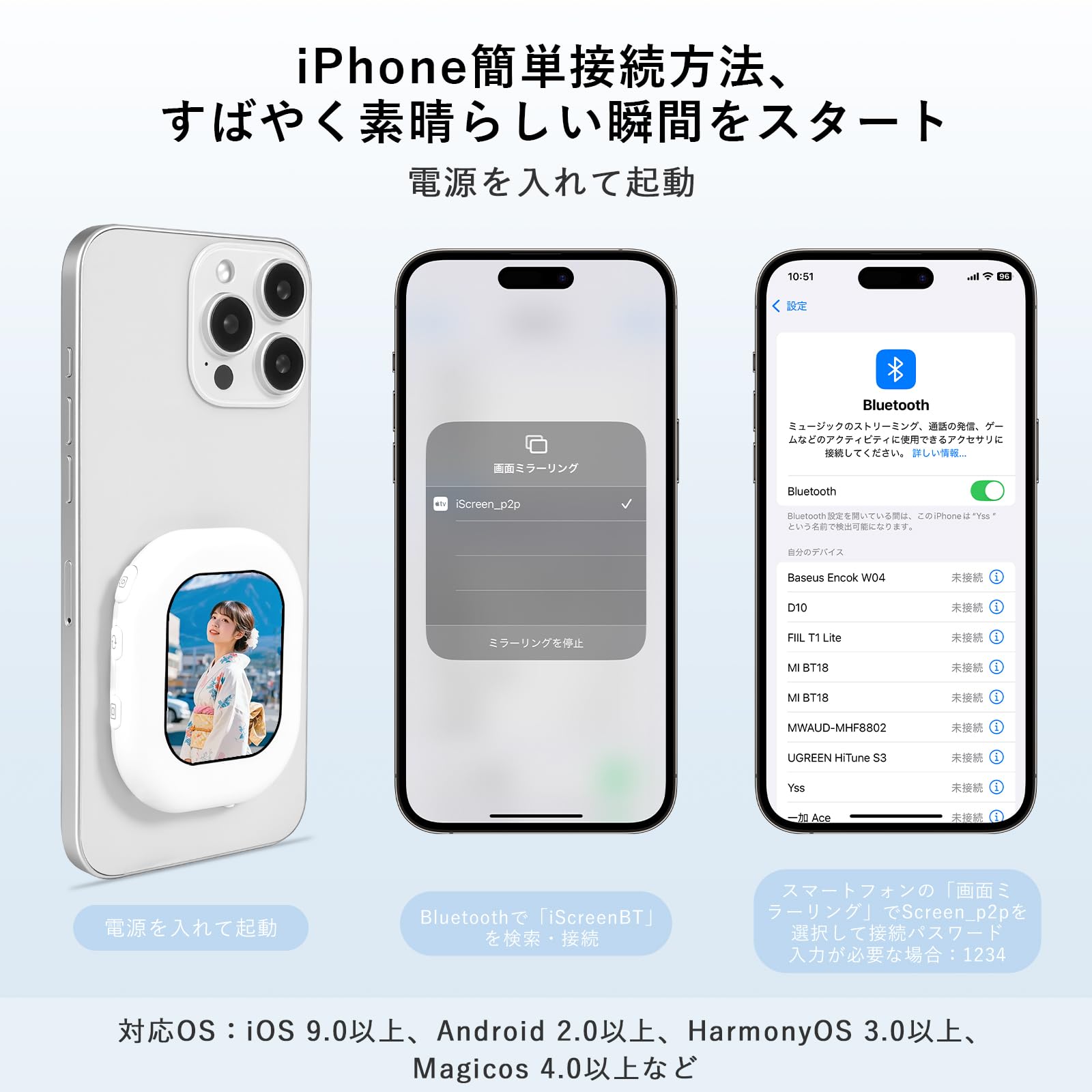 Amazon.co.jp: スマホ用自撮りディスプレイ 超薄型MIni自撮り