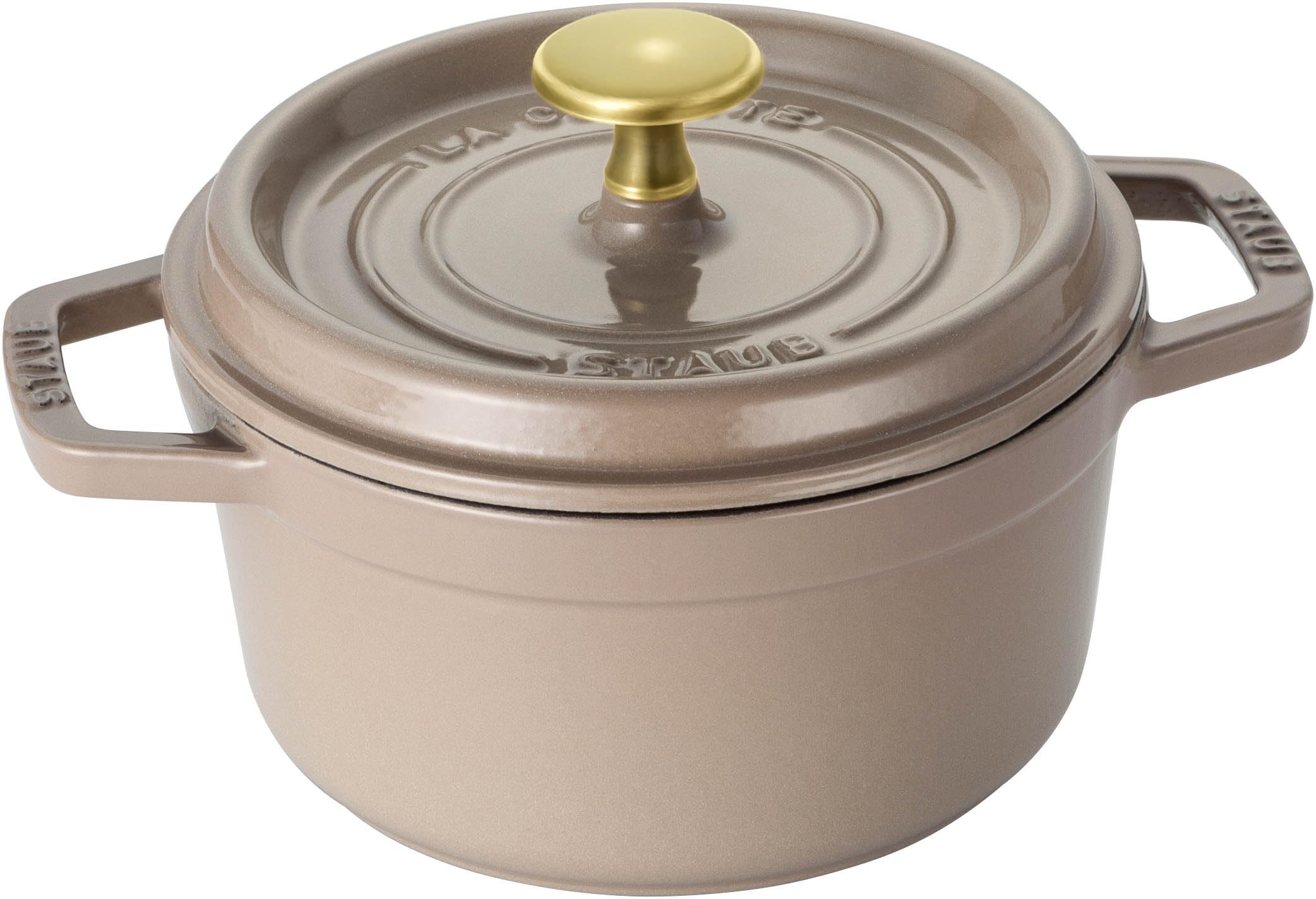 STAUB 赤いココット 鍋 16cm幅 ゴールドノブ Amazon.co.jp: staub