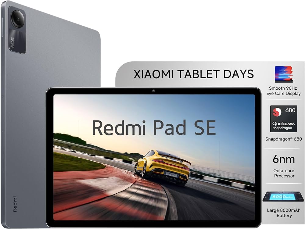 Redmi Pad SE| All Day Battery | Qualcomm Snapdragon 680| 90Hz