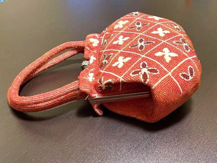 Amazon.co.jp: 和装 ビーズ バッグ 大正浪漫 昭和レトロ がまぐち