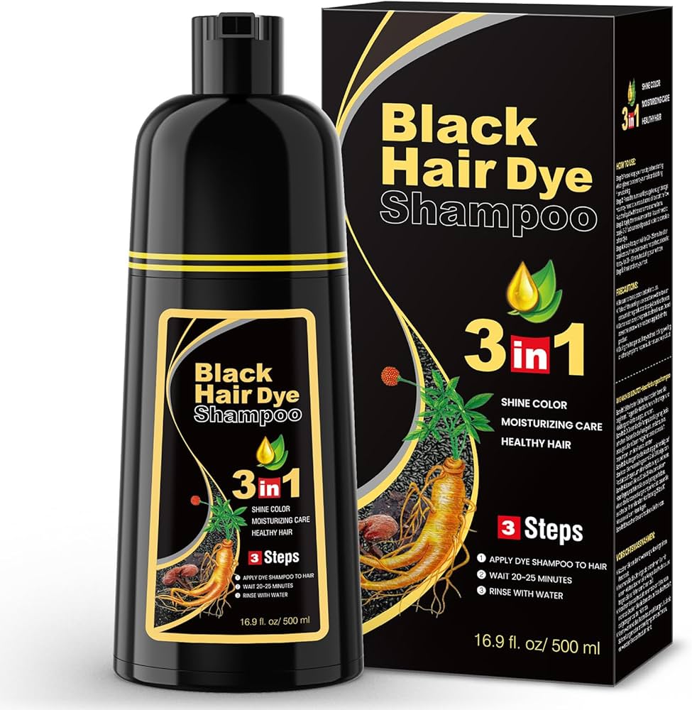 Amazon.com : BOJICA 3 in 1 Black Hair Dye Shampoo for Gray Hair