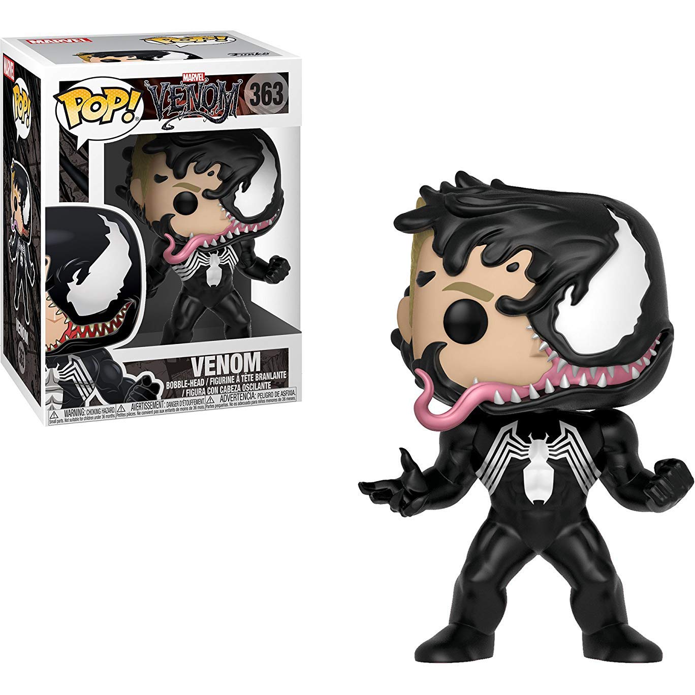 Amazon.com: Funko Venom: Venom x POP! Marvel Vinyl Figure & 1 PET