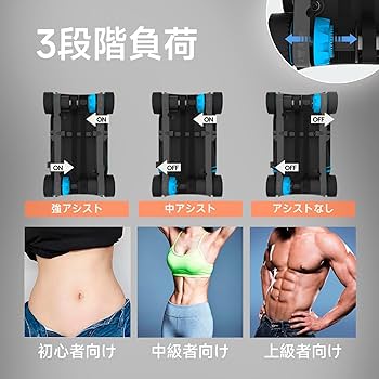 Amazon.co.jp: ワンダーコア Slide Fit - 腹筋ローラー 4輪 転倒防止