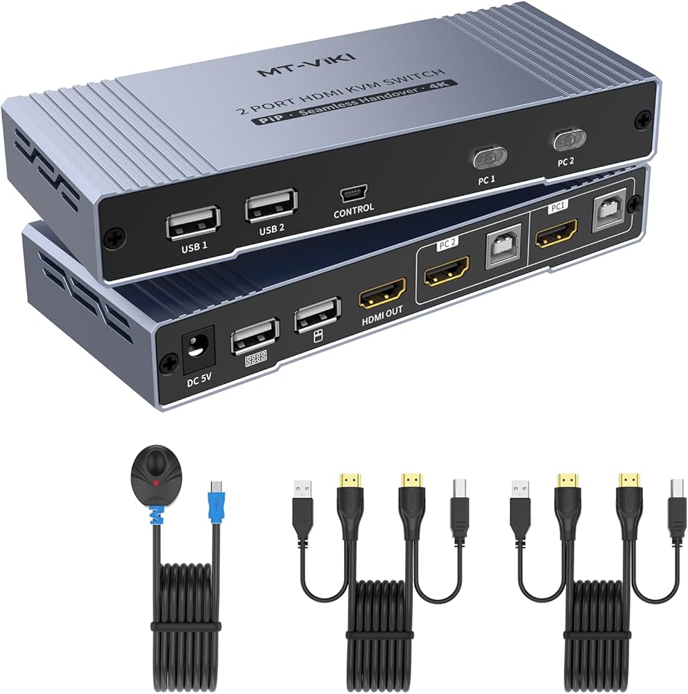 Amazon.co.jp: HDMI KVMシームレス切替器 2ポート シームレス瞬時