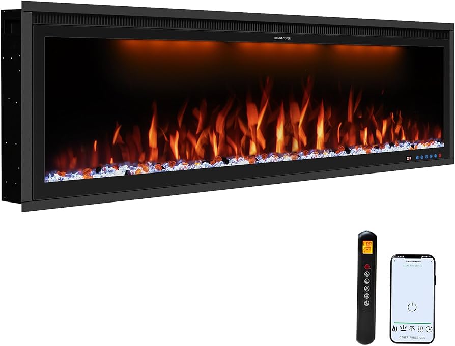 Amazon.com: Benrocks 42'' WiFi-Enabled Electric Fireplace Insert