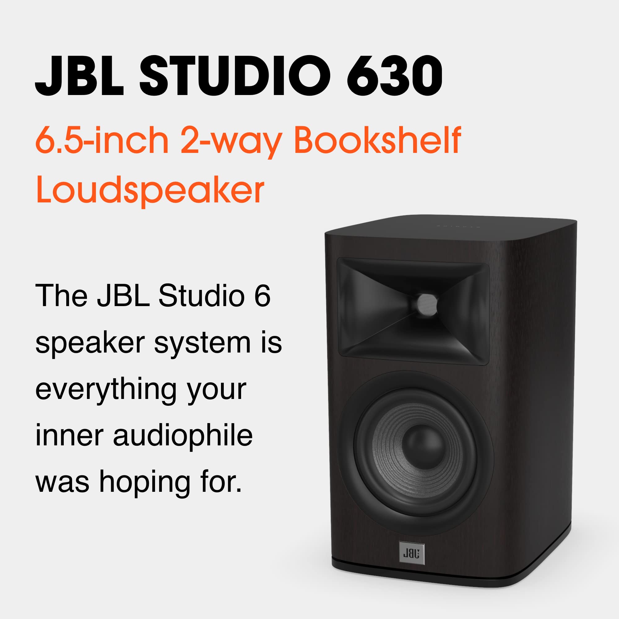 JBL Studio 630, Dark Wood - High-Performance Bookshelf Loudspeaker