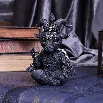 Amazon.co.jp: サタン教会サバティックヤギアイドルレジン像悪魔の