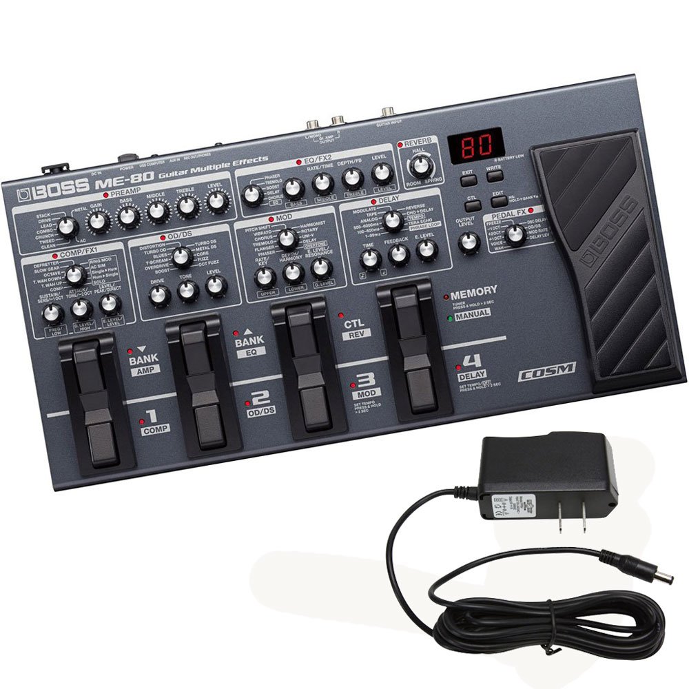 Amazon.com: Boss ME-80 Guitar Multiple Effects and Pig Power 9V DC