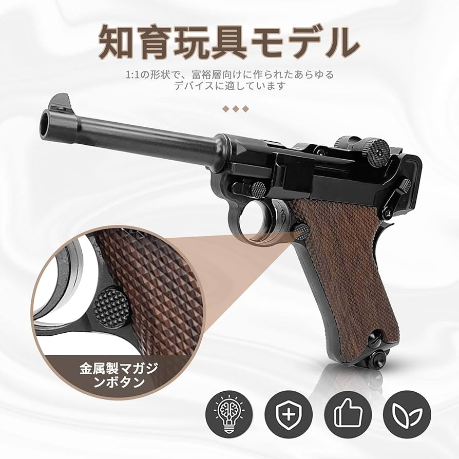 Amazon | 排莢式 トイガン モデルガン ハンドガン風 レーザー銃 ルガー