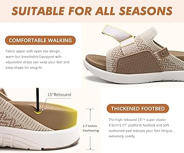 Amazon.com | COFACE Women's Orthotic Sandals Comfortable Plantar