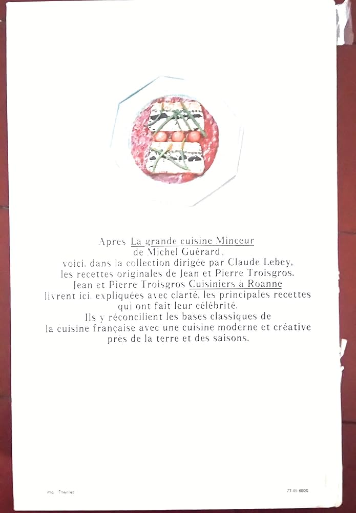 Amazon.com: Cuisiniers à Roanne - Relié: 9782221000007: Jean