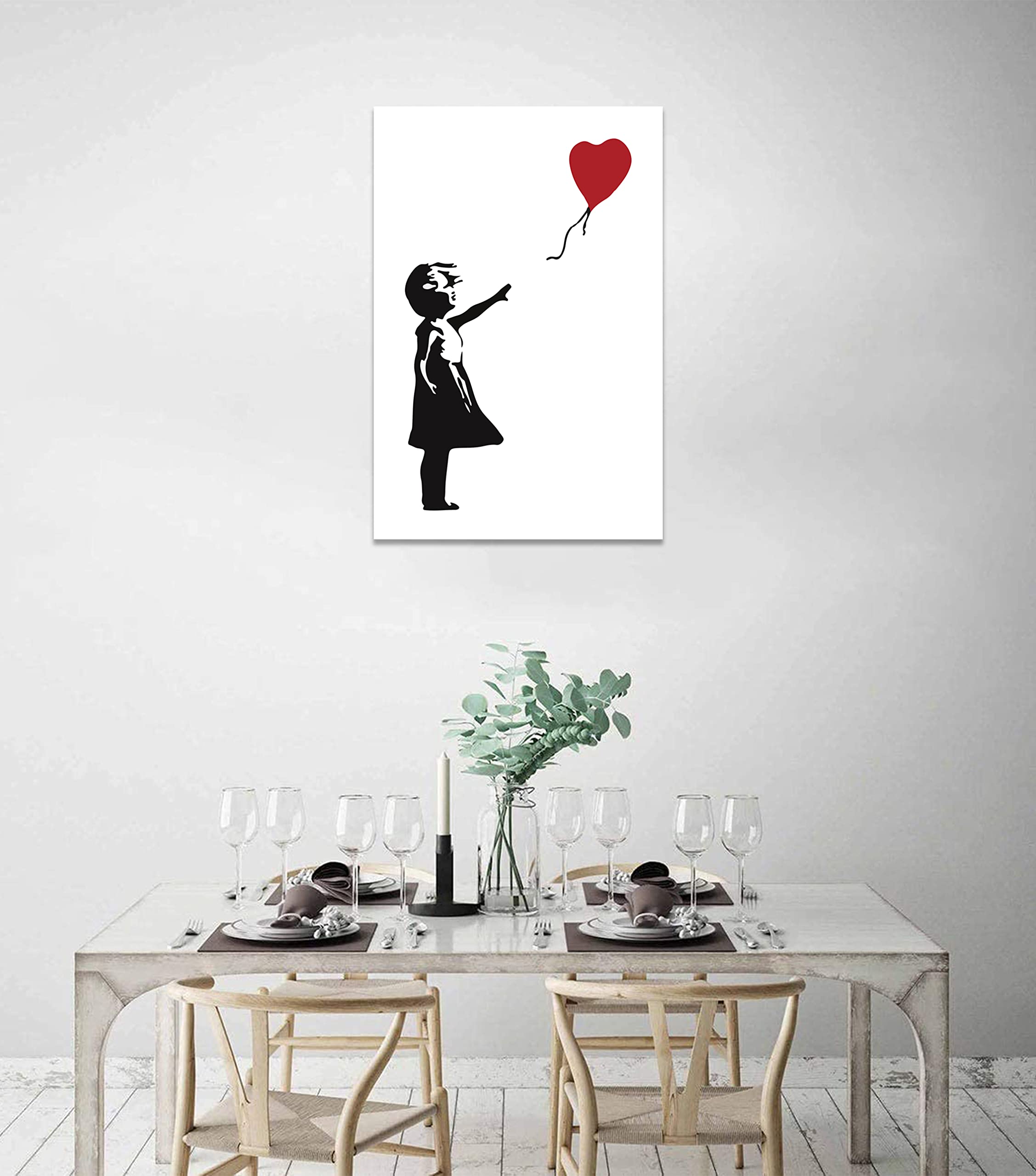 Amazon.co.jp: バンクシー アートパネル 特大 Banksy 風船と少女 絵画