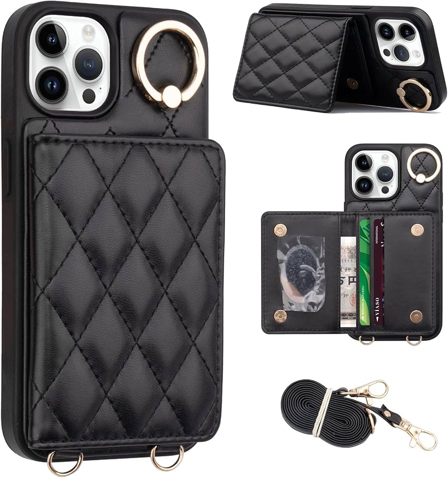 Amazon.co.jp: iPhone13 Pro ケース 手帳型 ショルダー ストラップ付き