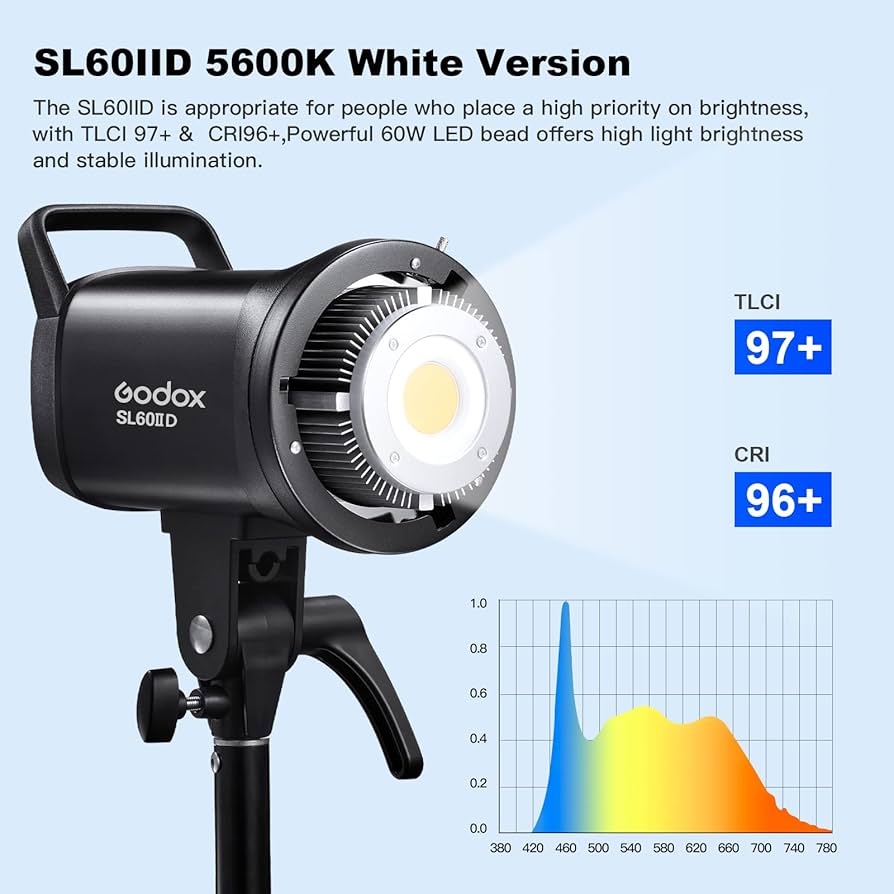 Amazon.com : Godox SL60IID SL60W LED Video Light,60Ws White 5600K