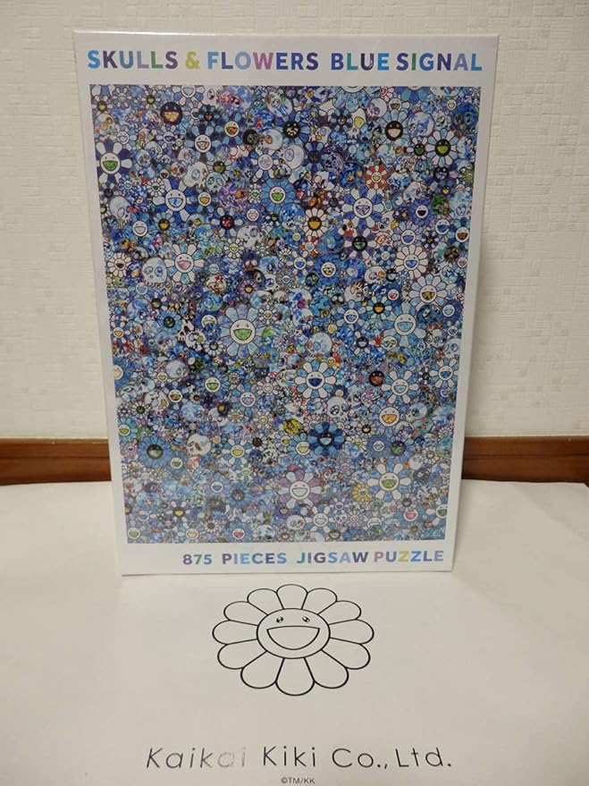 村上隆 パズル SKULLS & FLOWERS BLUE SIGNAL 村上隆 パズル SKULLS