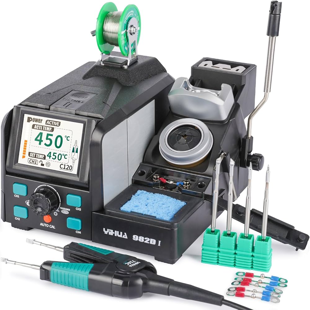 Amazon | YIHUA 982D-I 精密ホットピンセットトハンダゴテ はんだごて