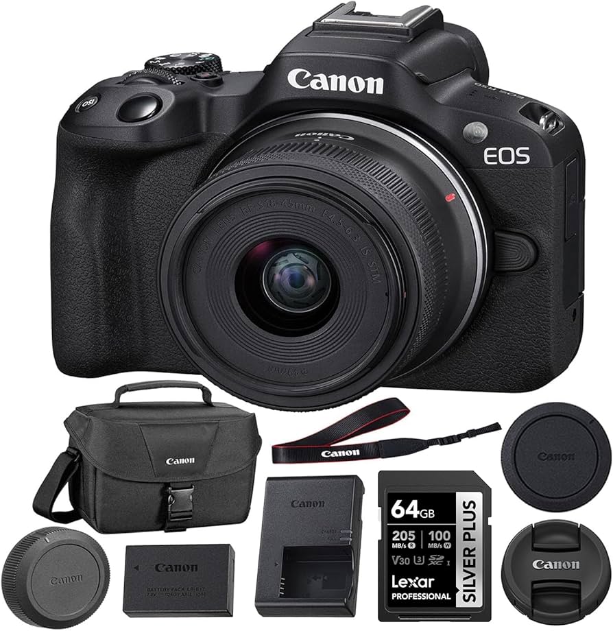 Amazon.com : Canon EOS R50 Mirrorless Camera with 18-45mm Lens